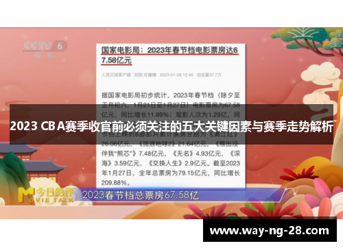 2023 CBA赛季收官前必须关注的五大关键因素与赛季走势解析 2023 CBA赛季收官前必须关注的五大关键因素与赛季走势解析